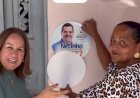Apesar de ter sido fotografada com Ibrain nos últimos dias, a ex-deputada Goretti Reis surpreendeu hoje em Cumbe, ao declarar apoio a Netinho Guimarães