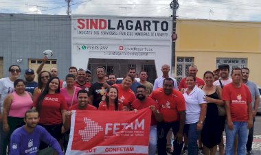 Servidores públicos de Lagarto estão há quase 60 dias sem receber salário; ex-vereador Matheus Correa participou de assembleia do Sinlagarto e reafirmou apoio a categoria