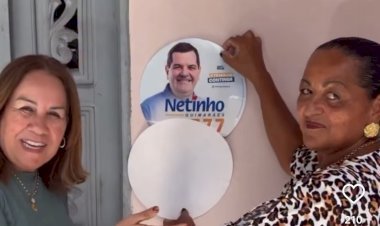 Apesar de ter sido fotografada com Ibrain nos últimos dias, a ex-deputada Goretti Reis surpreendeu hoje em Cumbe, ao declarar apoio a Netinho Guimarães