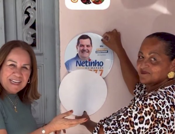Apesar de ter sido fotografada com Ibrain nos últimos dias, a ex-deputada Goretti Reis surpreendeu hoje em Cumbe, ao declarar apoio a Netinho Guimarães